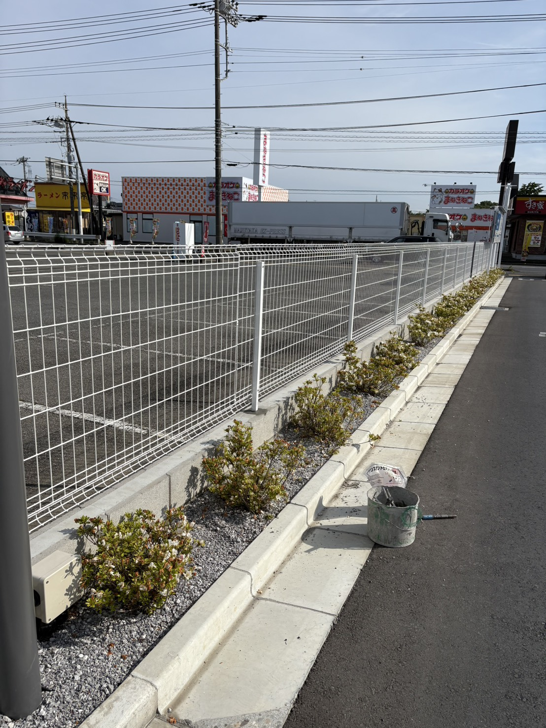 本庄市 駐車場フェンス修理